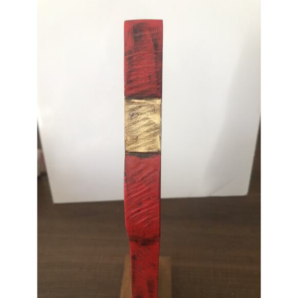 Signed & Numbered Santa Claus Hand painted Wood Folk Art Primitive Christmas VTG - Picture 6 of 6